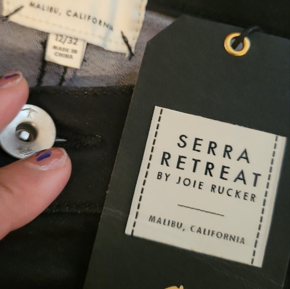 Serra retreat  by Joie Rucker  distress raw hem black jeans sz  12/32 - Picture 8 of 16